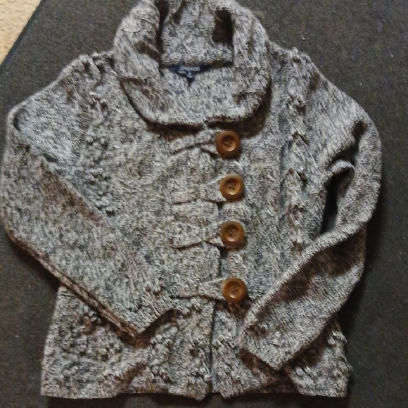 Vintage Rare Lambwool Big Button Sweater - Picture 1 of 6